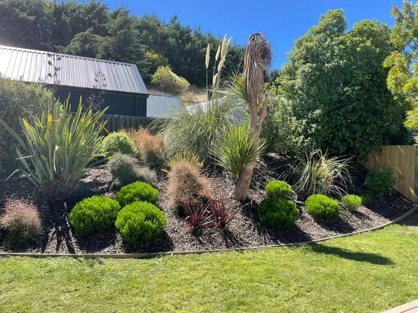 Stone pathway installation in a Queenstown garden